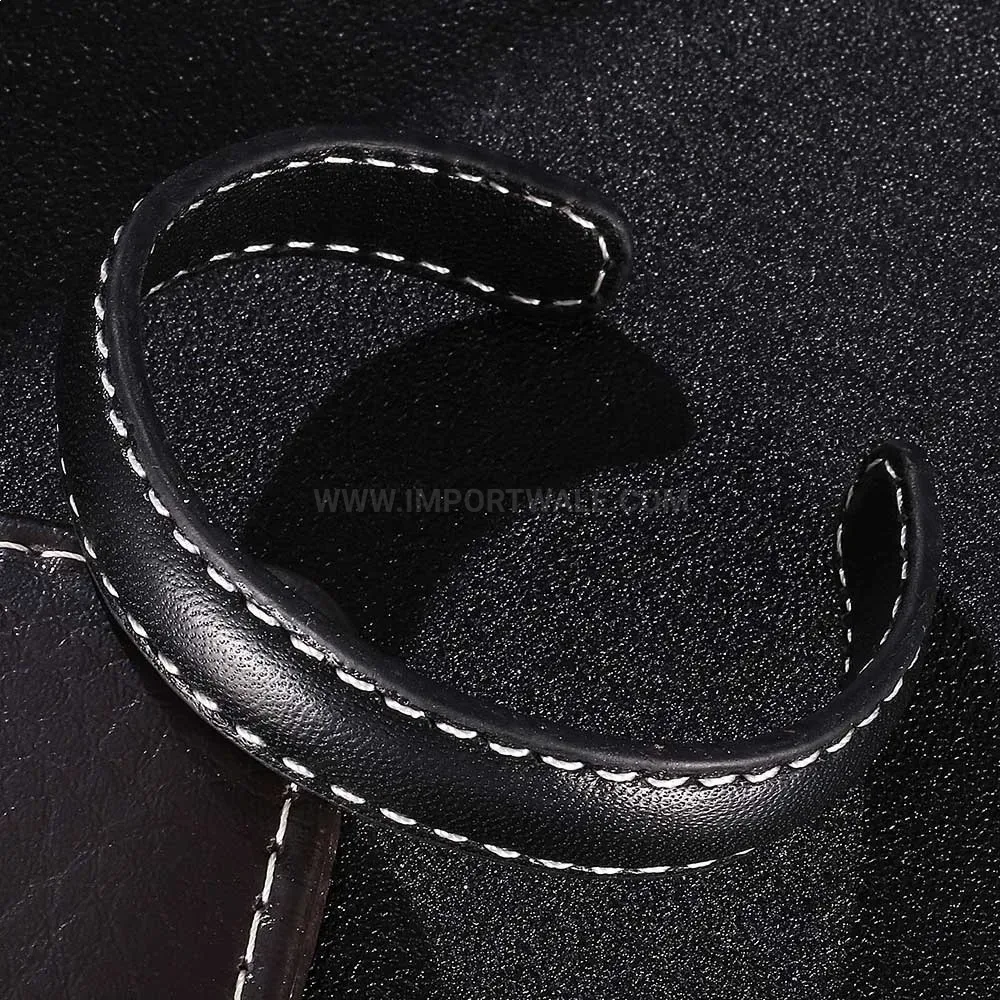 Minimalist Vintage Genuine Leather Bangle Wristband for Men and Women