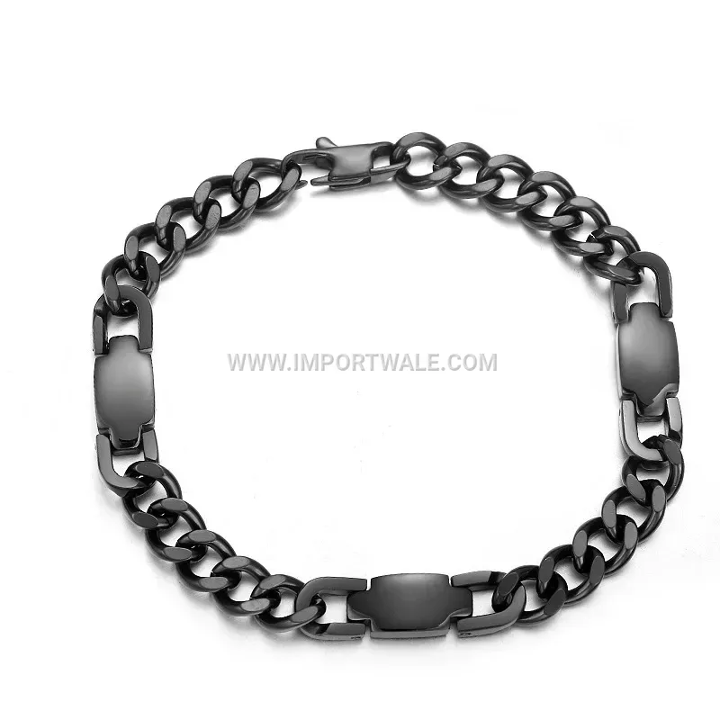 Geometric Titanium Steel Magnetic Link Bracelet