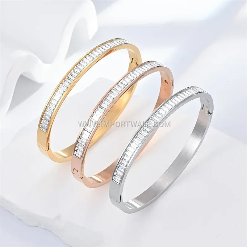 Multi-Strand Faux Leather Rhinestone Bracelet With Stainless Steel Magnetic Clasp