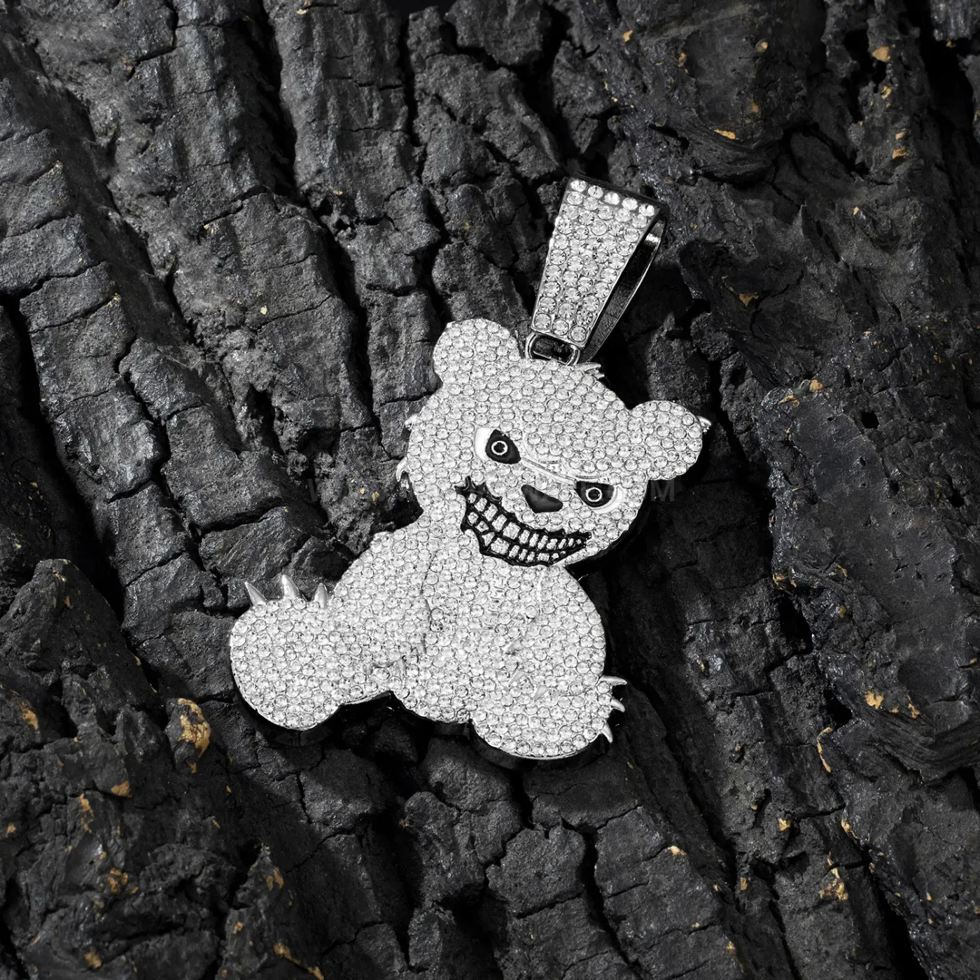 Grinning Panda Alloy Hip Hop Pendant Cuban Necklace