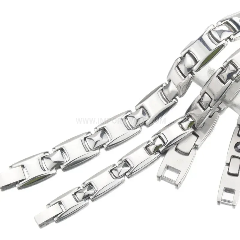 Elegant Unisex Titanium Steel Hematite Bio Magnetic Bracelet
