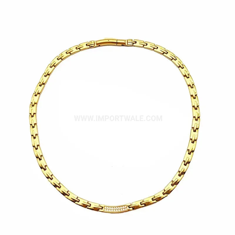 Modern Rose Gold Titanium Steel Crystal Magnetic Bio Bracelet