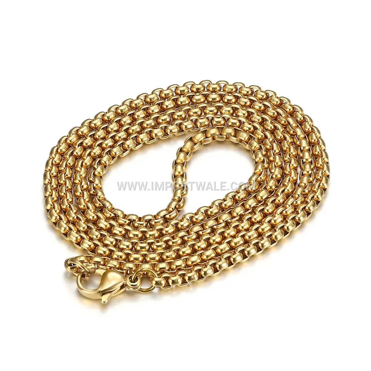 Gold Plated Stainless Steel Coin Pendant Moissanite Islamic Medal Necklace