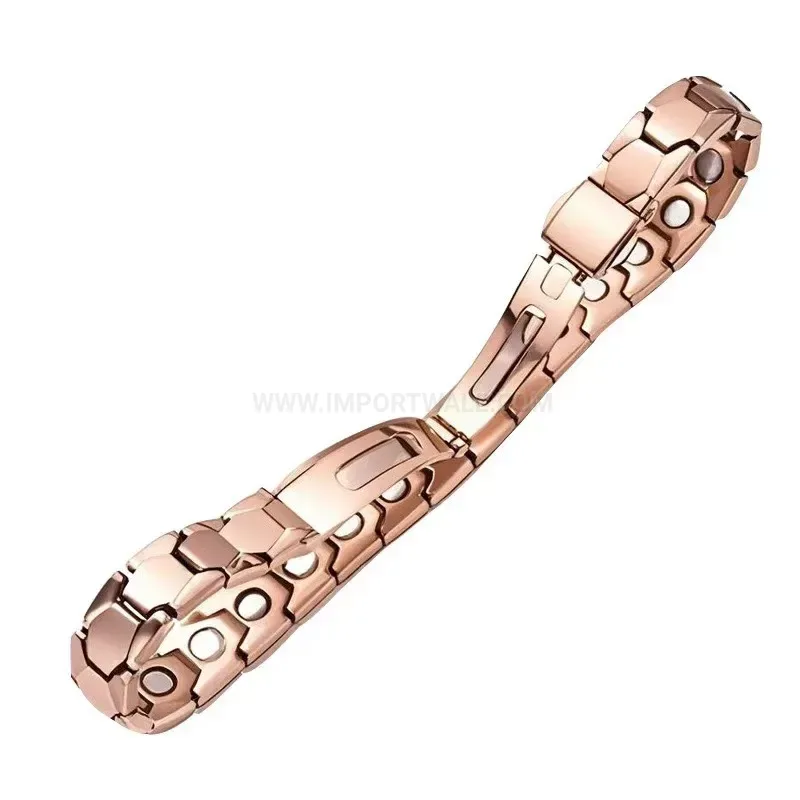 Rose Gold Stainless Steel Magnetic Bio Bracelet