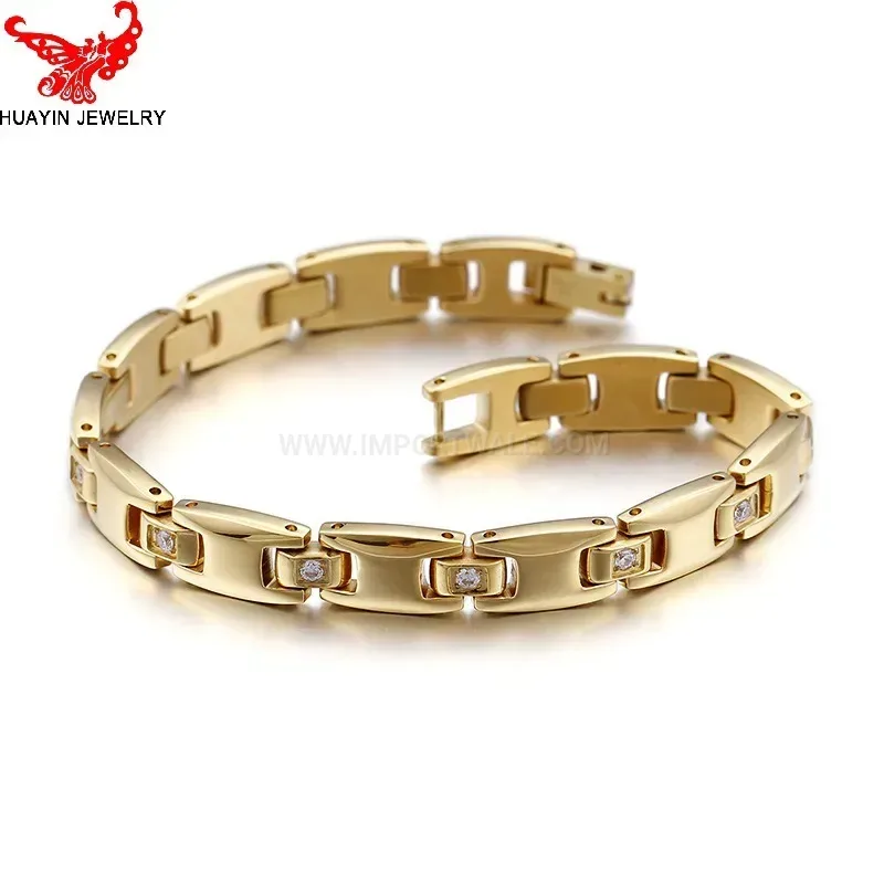 Chic Geometric Pure Titanium Magnetic Wellness Bracelet