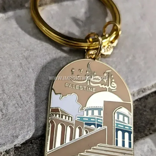 Gold Plated Stainless Steel Map Outline Geometric Charm Pendant