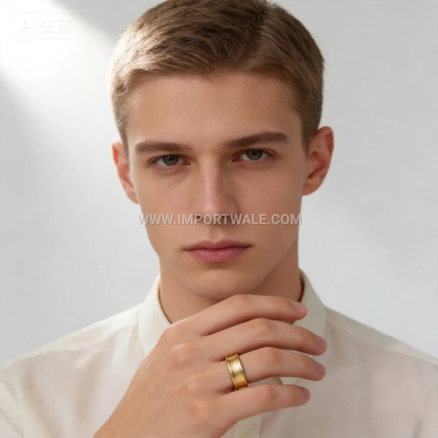 Creative U Shaped Stainless Steel Geometric Band Ring