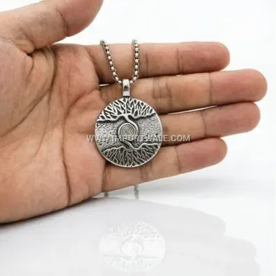 Vintage Viking Tree of Life Titanium Steel Pendant