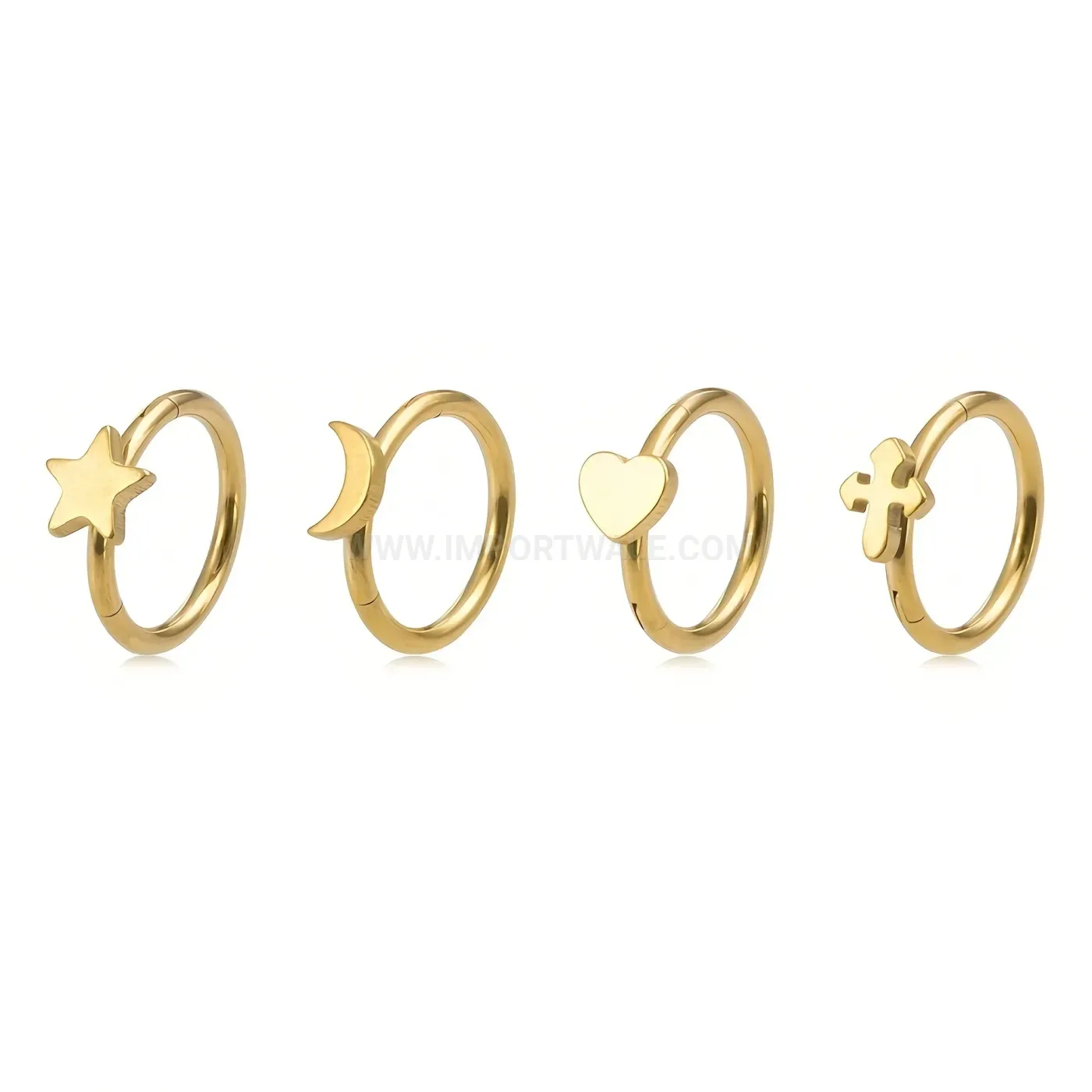 Classic Versatile C-Shaped Stainless Steel Multi-Use Piercing Ring Set