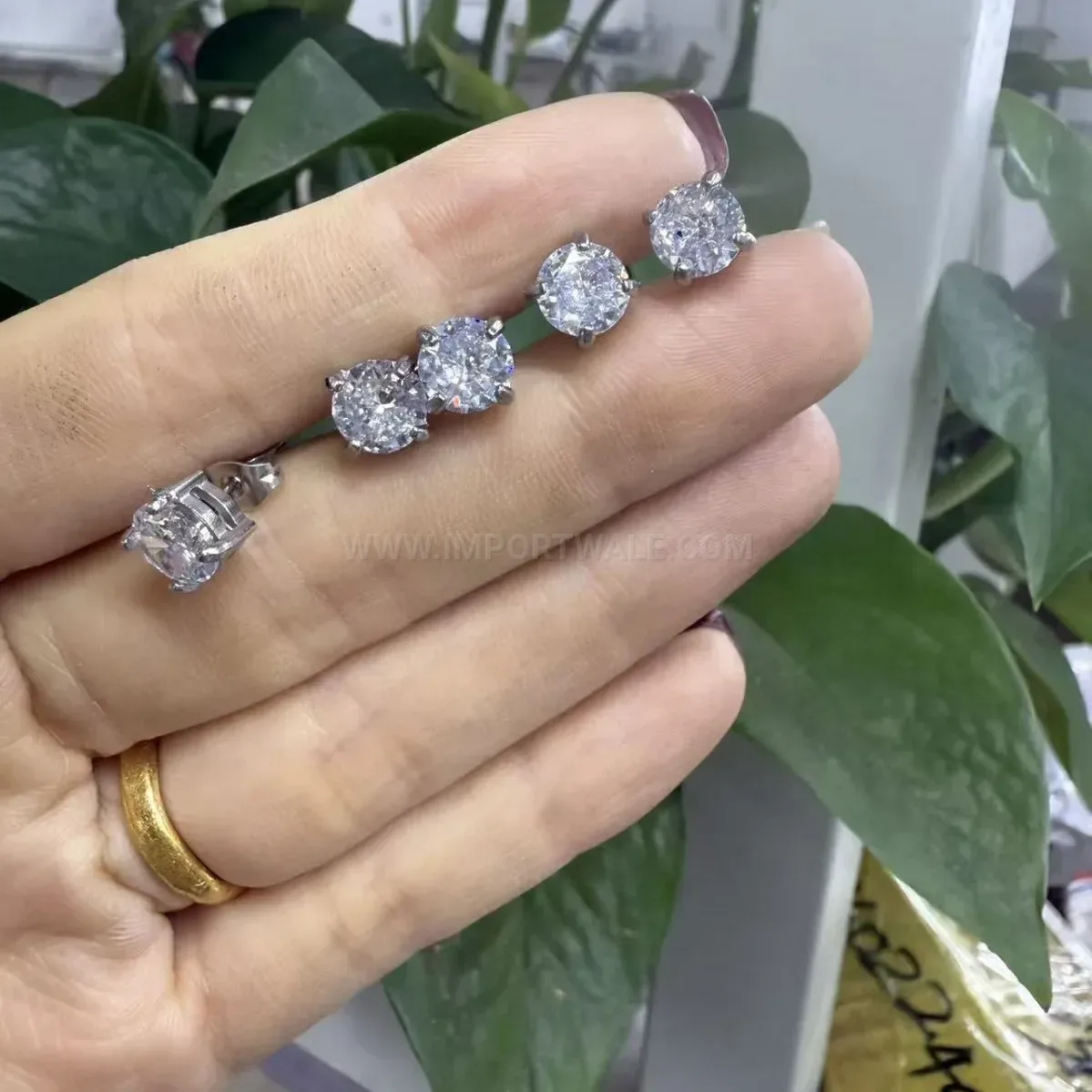 Fashion Vintage Zircon Heart Stainless Steel Cartilage Piercing Set