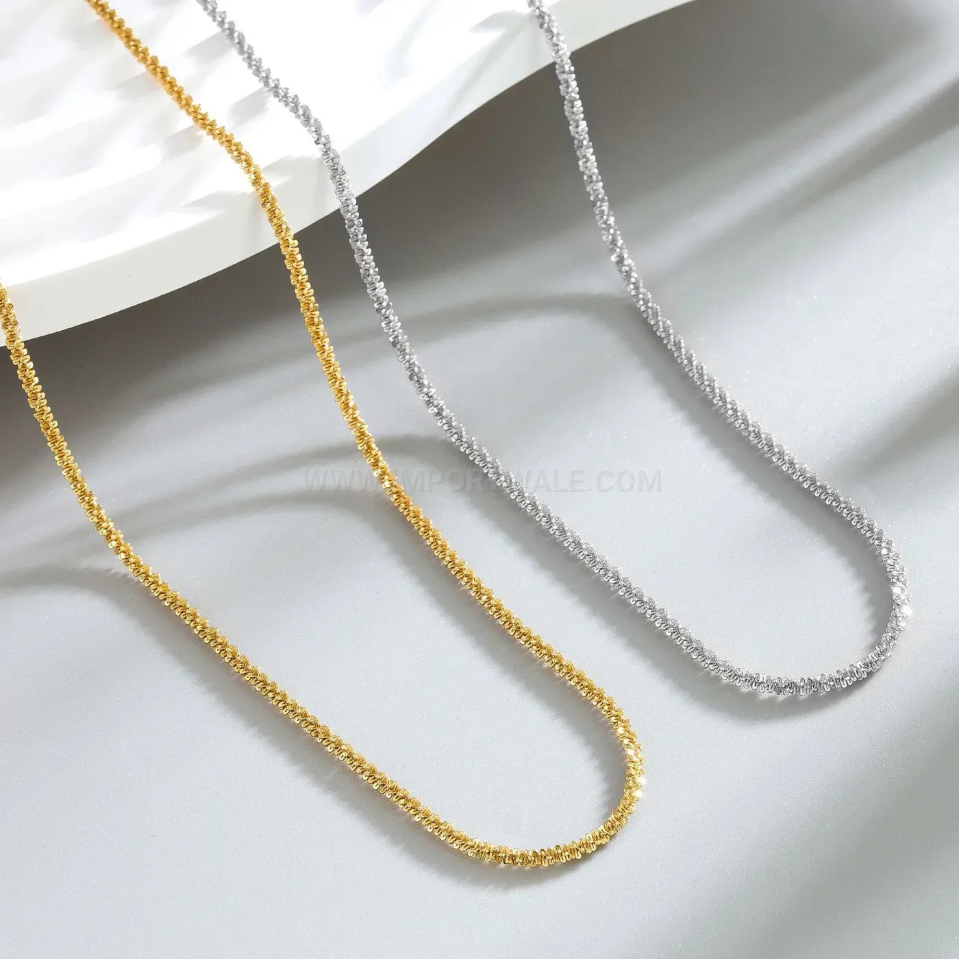 Designer Twisted Rope Chain Stainless Steel Starry Sky Pendant Necklace
