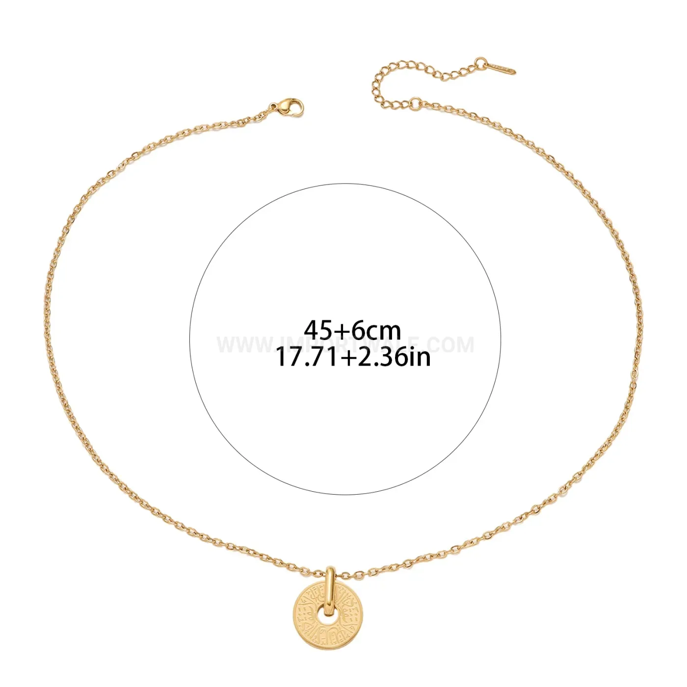 Designer Stainless Steel Arabic Calligraphy Verse Pendant Necklace
