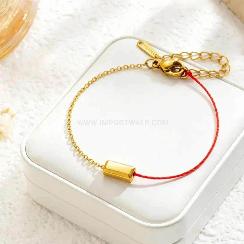 Rhinestone Heart and Key Gold Plated Stainless Steel Bracelet