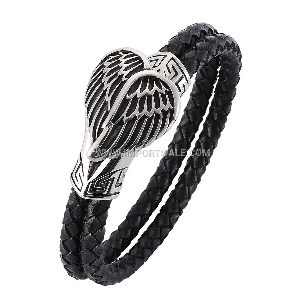 Stainless Steel Footprint Charm Bracelet with Pearl Chain