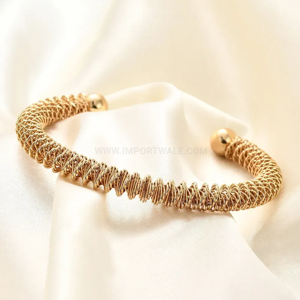 Fashion Vintage Style Open Spring Stainless Steel Bangle Bracelet