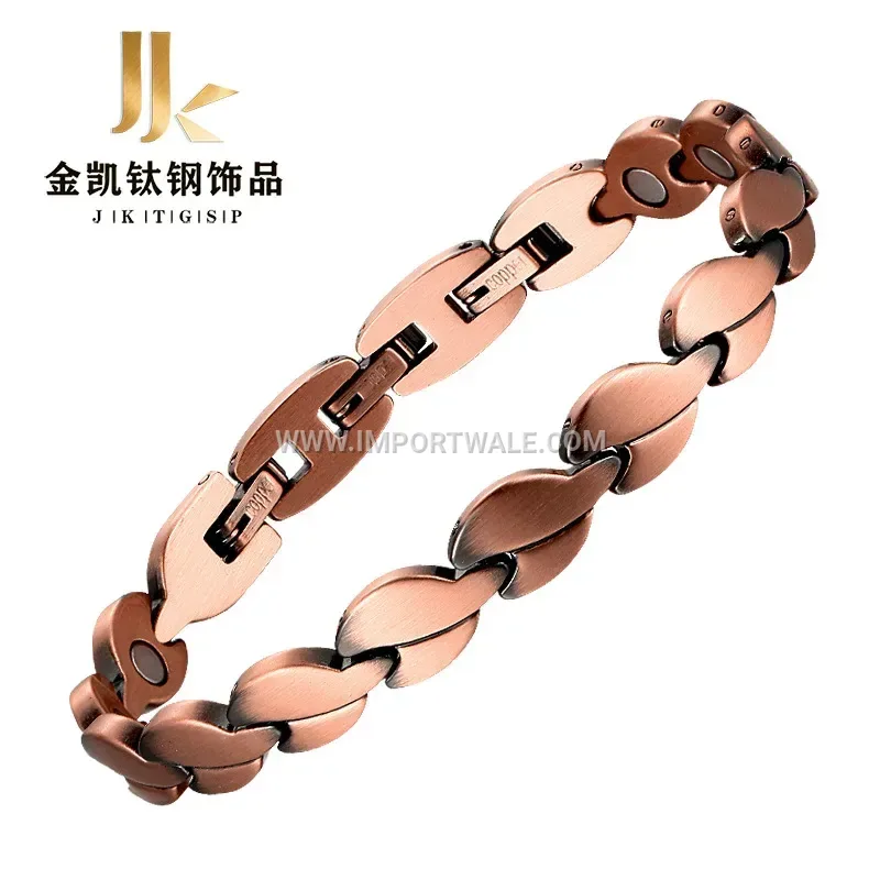 Adjustable Vintage Style Red Copper Bio Magnetic Bracelet