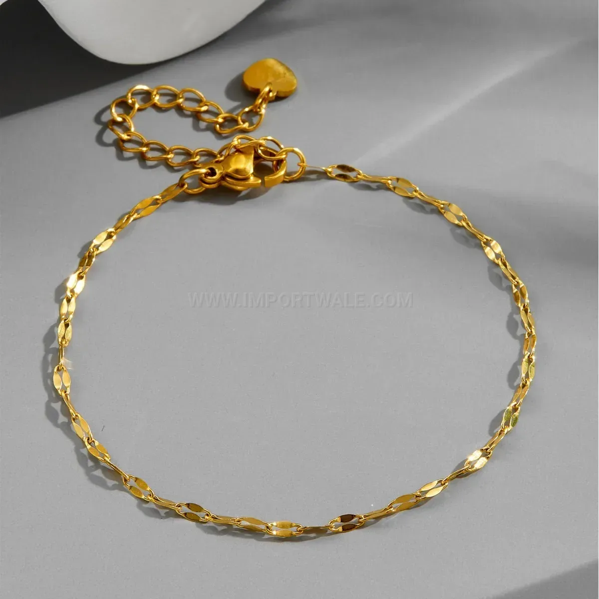 Minimalist Gold Plated Titanium Steel Lip Chain Bracelet