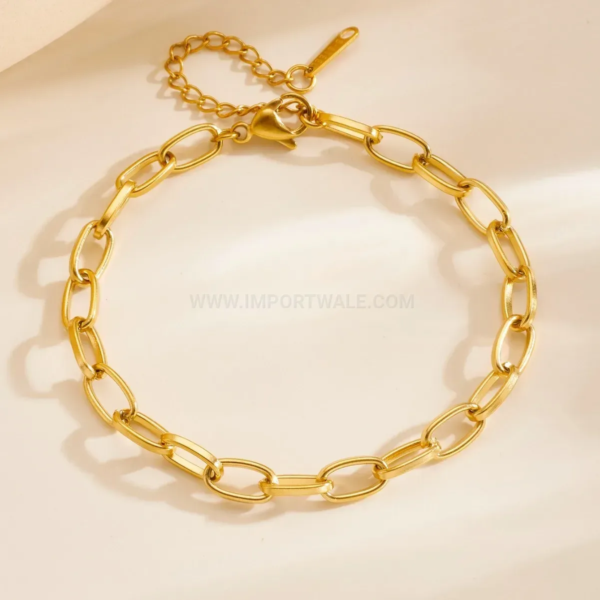 Minimalist Square Wire Stainless Steel Chain Link Bracelet