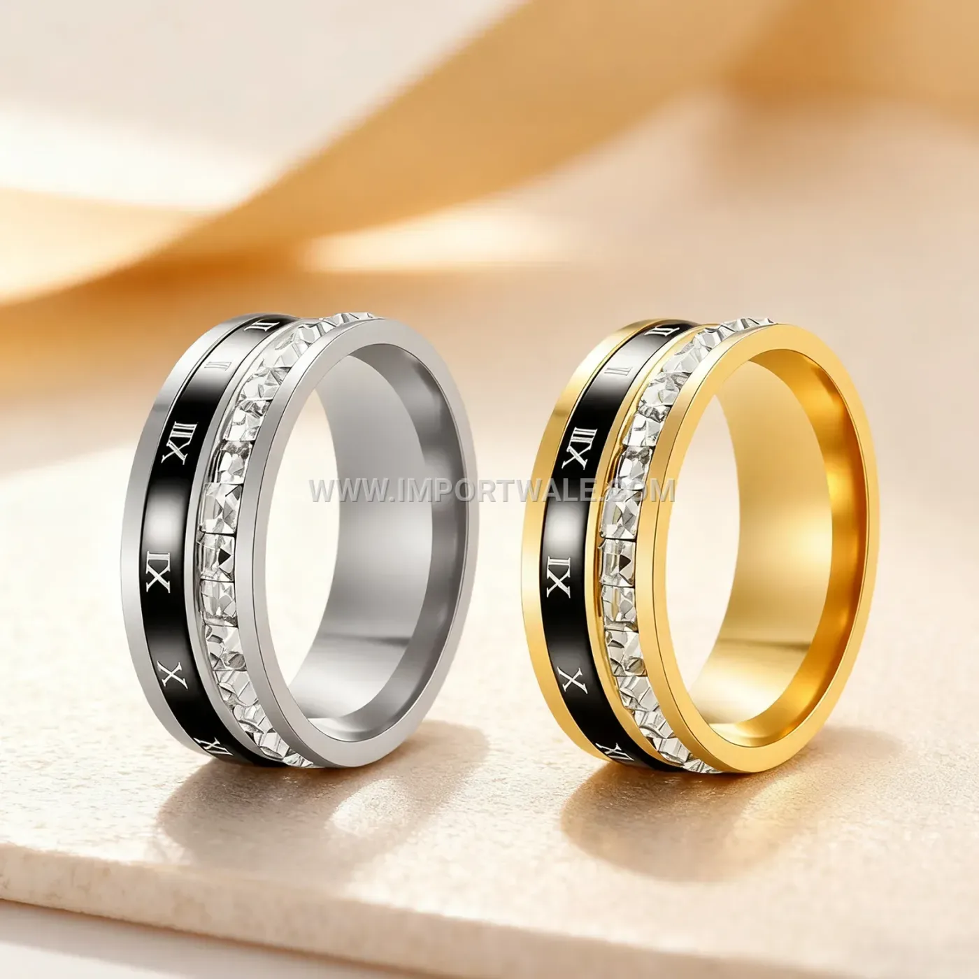 Spinning Chain Stainless Steel Band Ring