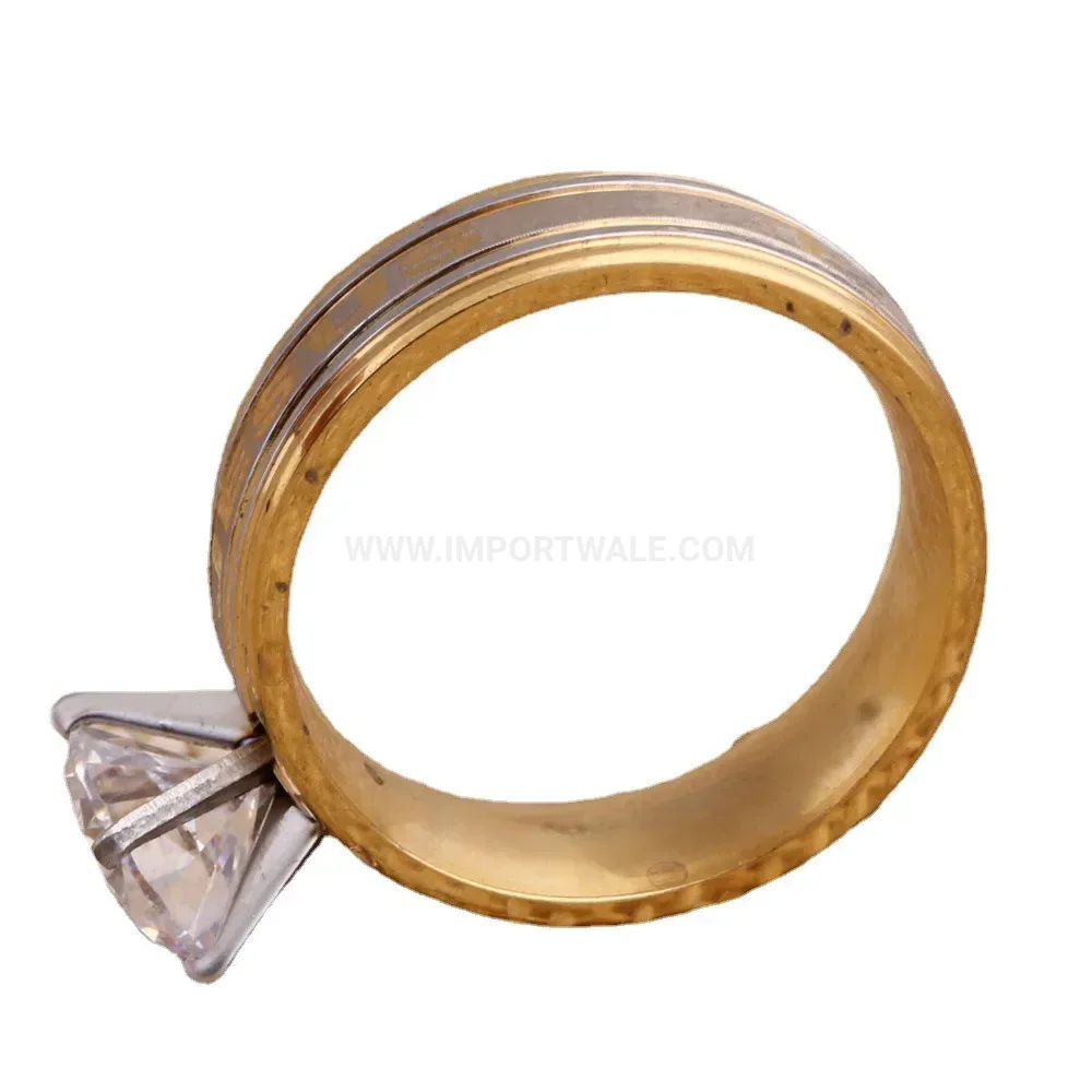 Premium Teardrop Cubic Zirconia 18K Gold Plated Stainless Steel Ring