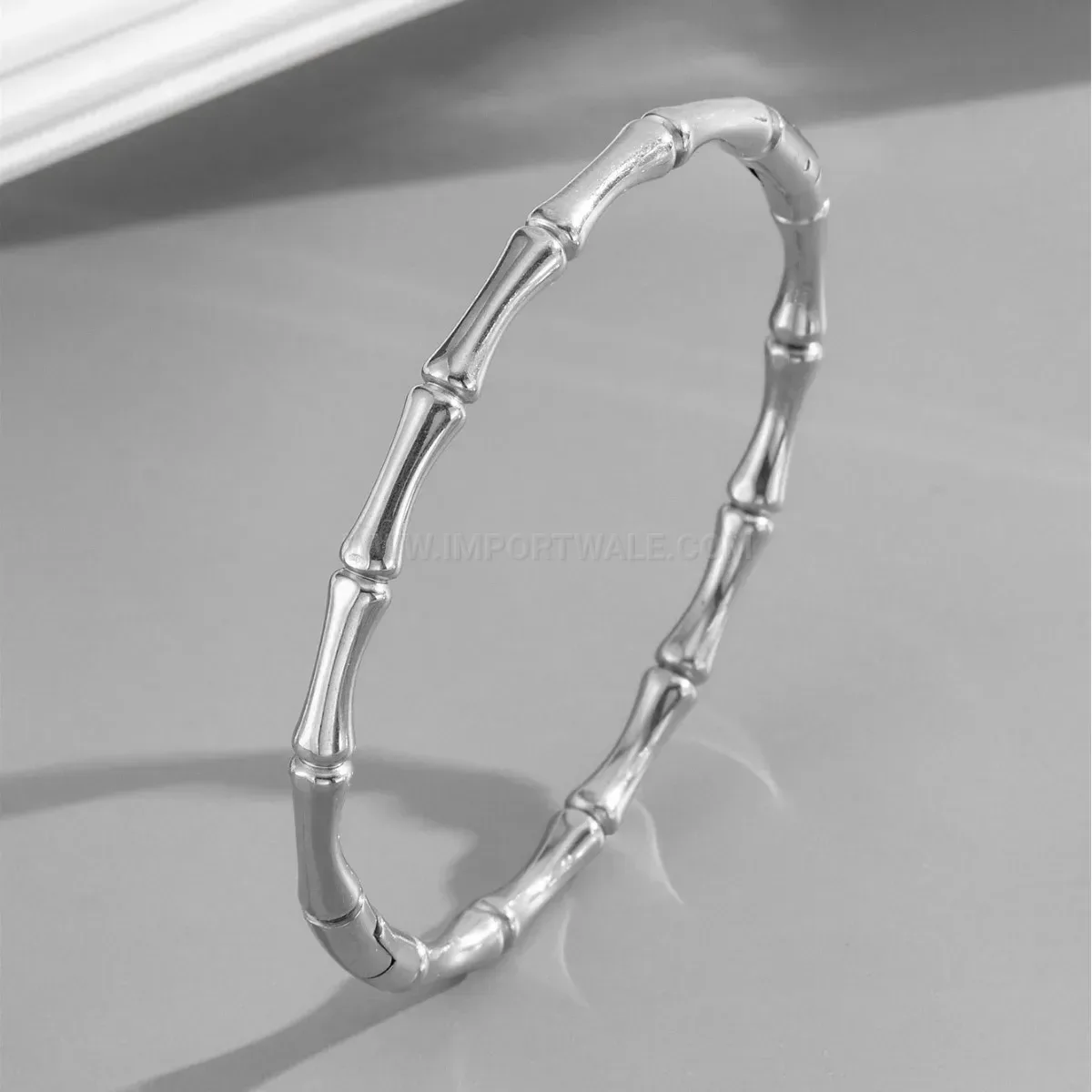 Minimalist Bamboo Joint Gold Plated Titanium Steel Bangle