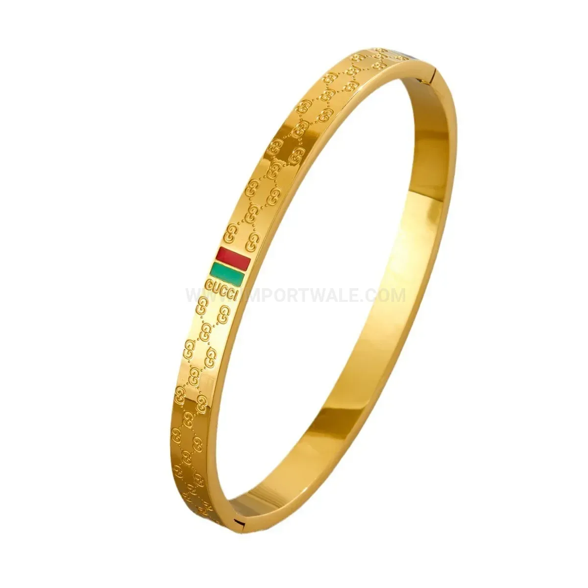 Chic Vintage Engraved Titanium Steel Double G Bangle Bracelet