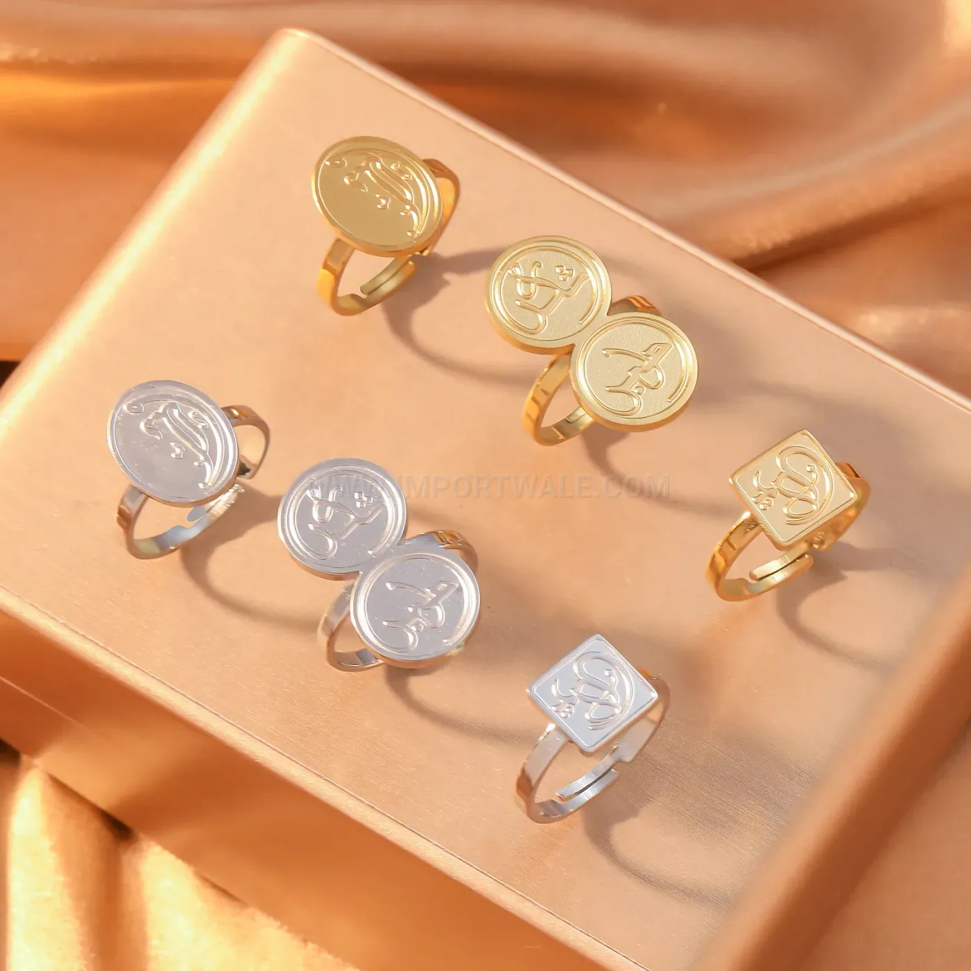 Stainless Steel Allah Signet Adjustable Religious Ring