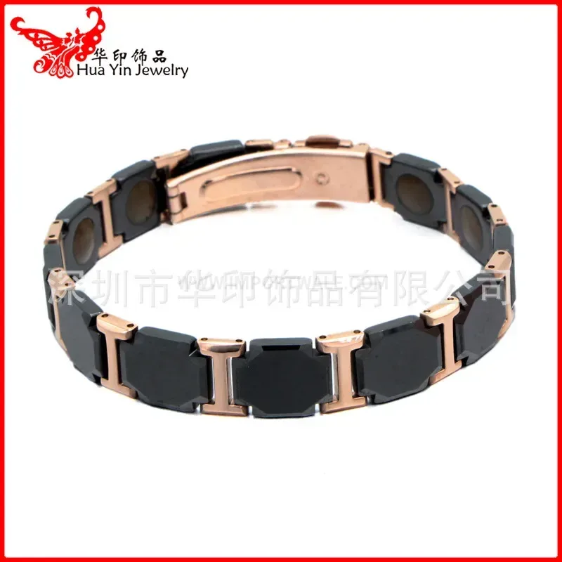Ceramic and Steel Bio Magnetic Therapy Link Bracelet