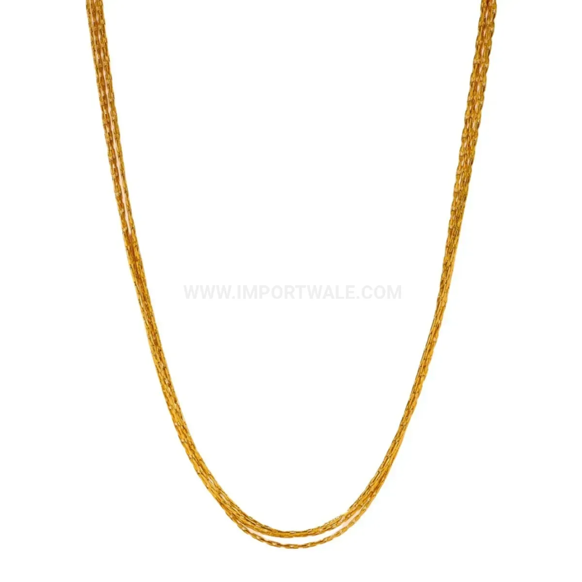 Layered Stainless Steel Geometric Sweater Chain Necklace
