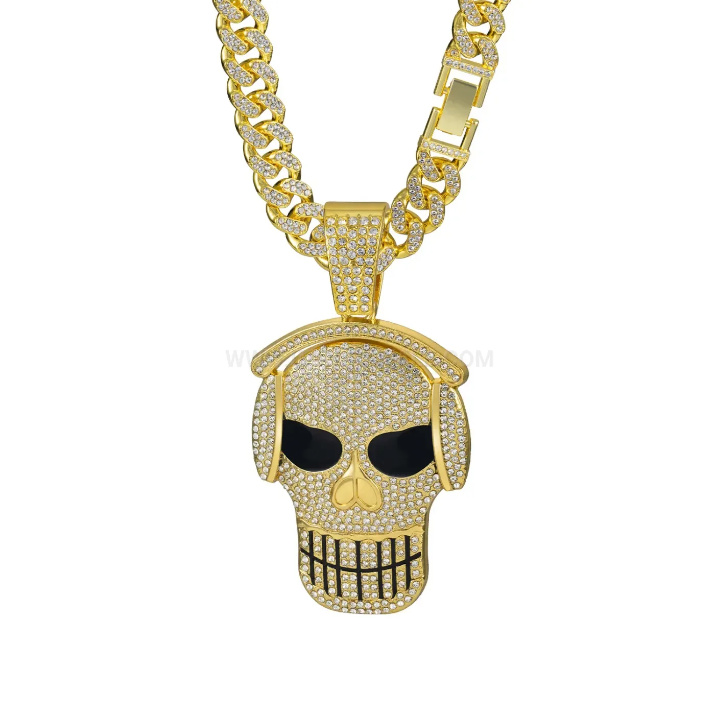 Iced Out Alloy Skull Hip Hop Pendant
