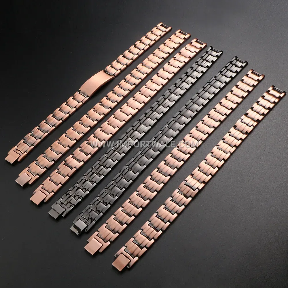 Geometric Line Titanium Steel Magnetic Link Bracelet