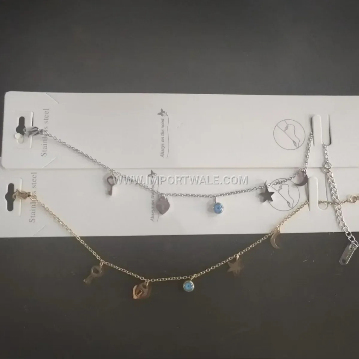 Heart Lock Pendant Stainless Steel Premium Coastal Anklet