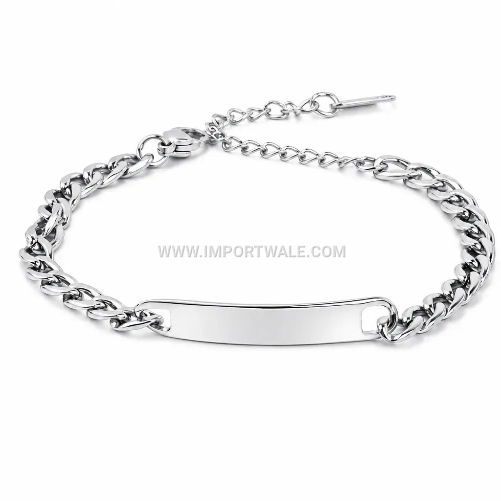 Polished 6mm Stainless Steel Cuban Curb Chain Bracelet