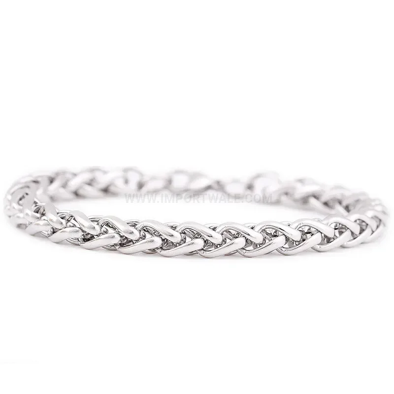 Twisted Rope Chain Titanium Steel Men Bracelet