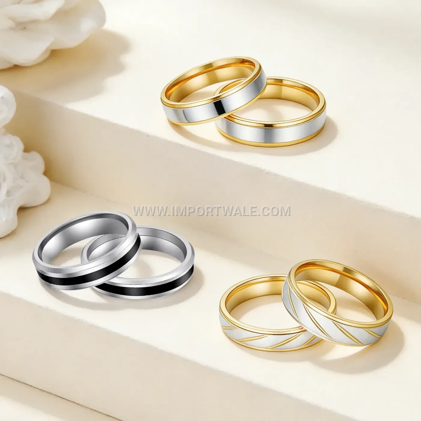Gold Tone Musical String Enamel Band Ring