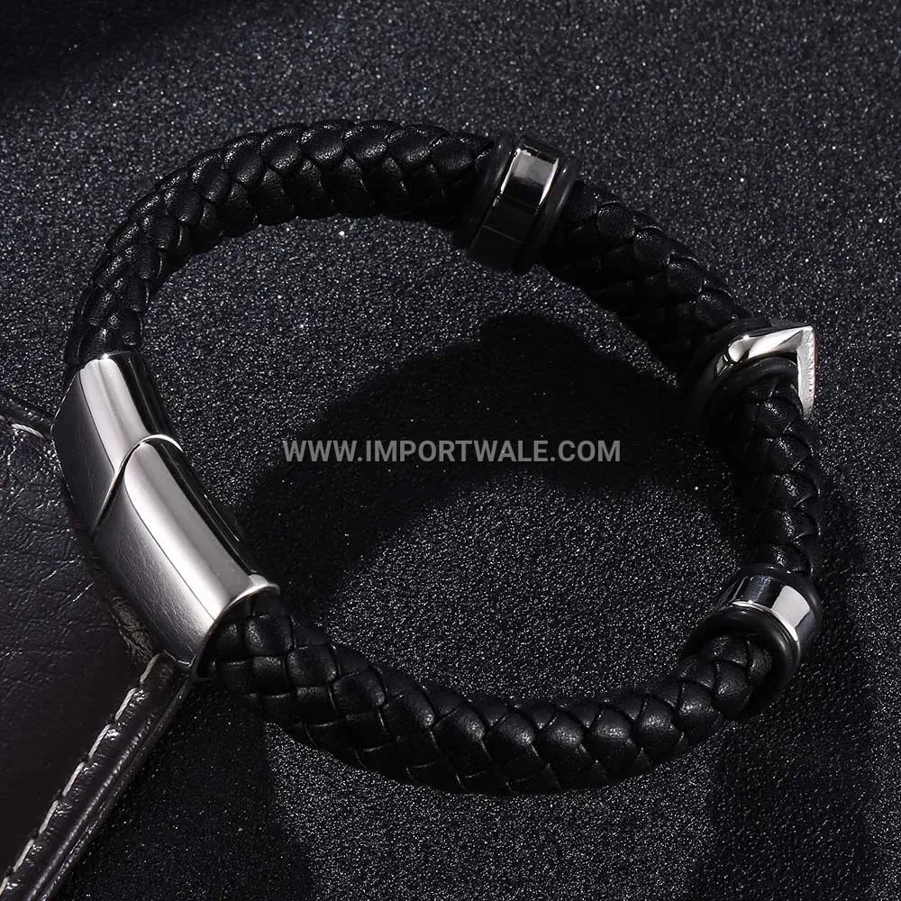 Four-in-One Plated Titanium Steel Magnetic Chain Bracelet