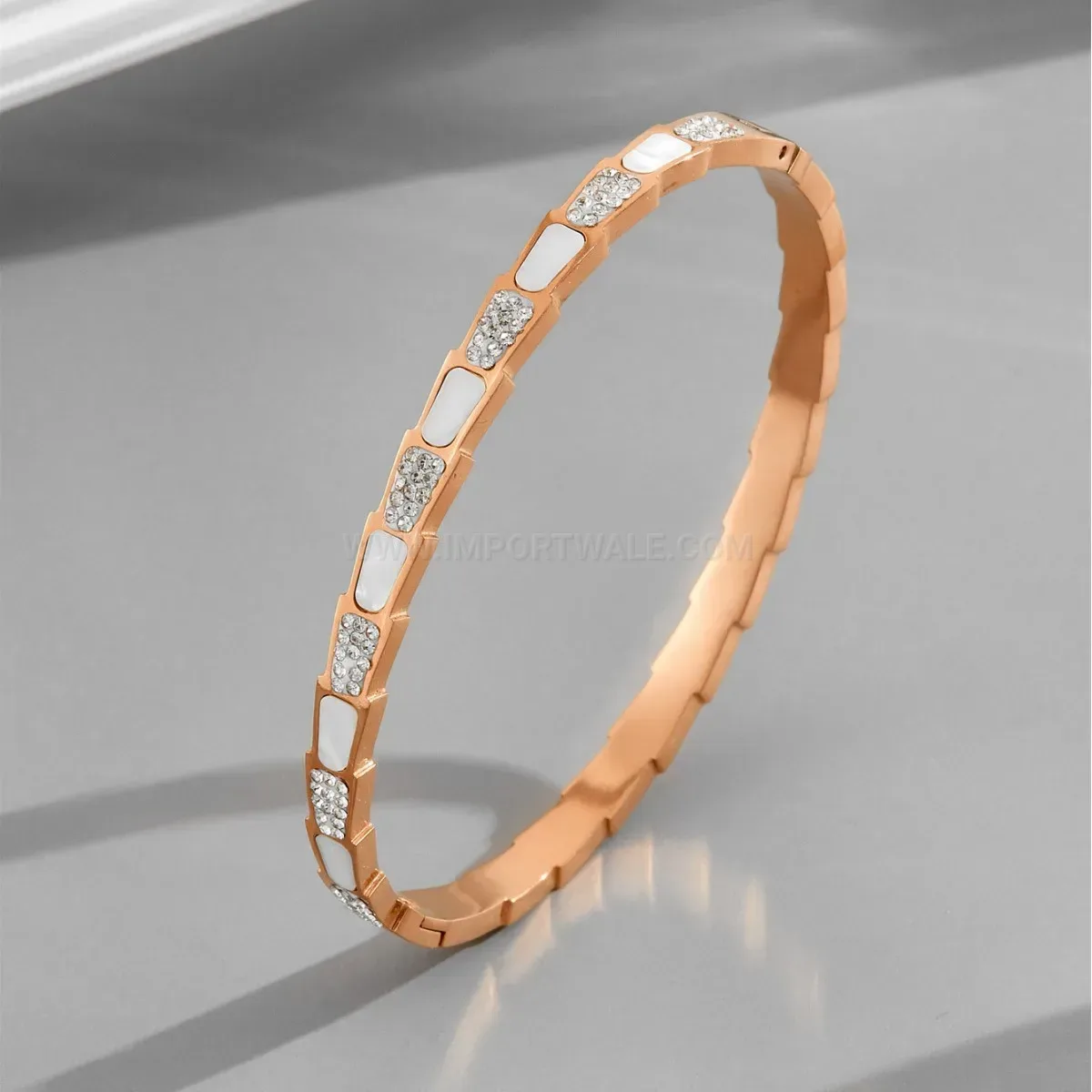 Premium Minimalist Titanium Steel Bamboo Joint Open Bangle Bracelet