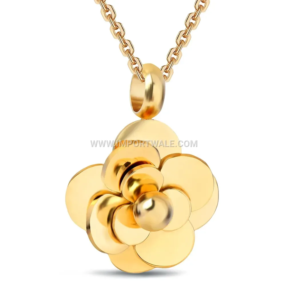 Rose Flower Stainless Steel Minimalist Clavicle Necklace