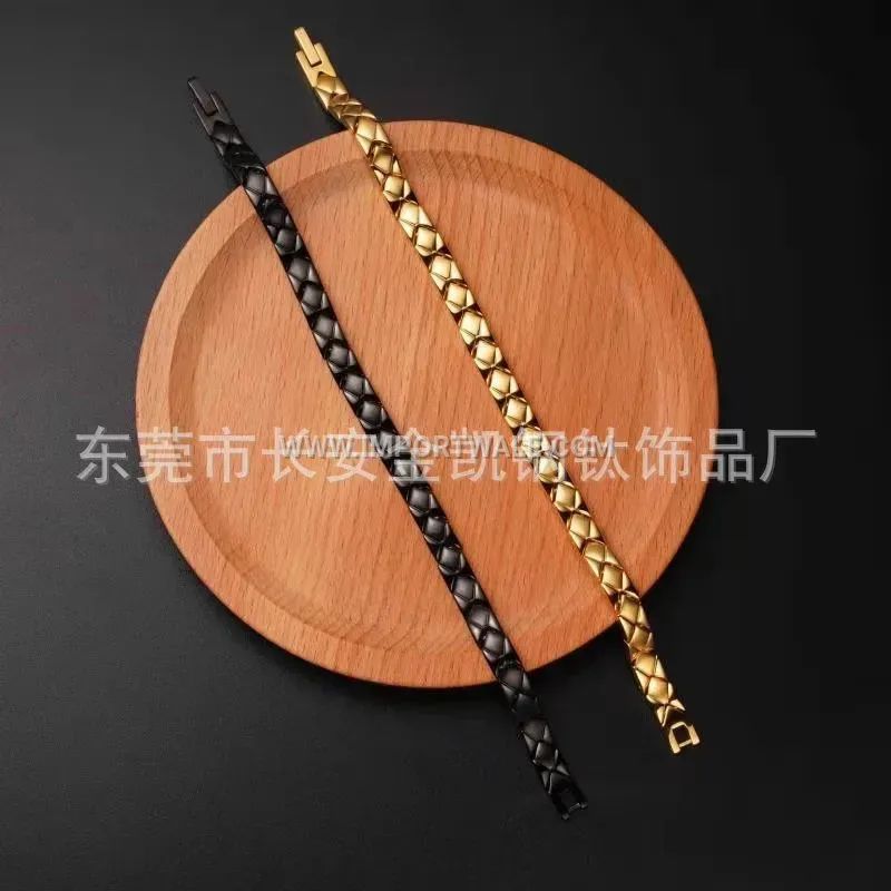 Geometric Line Stainless Steel Magnetic Therapy Bracelet