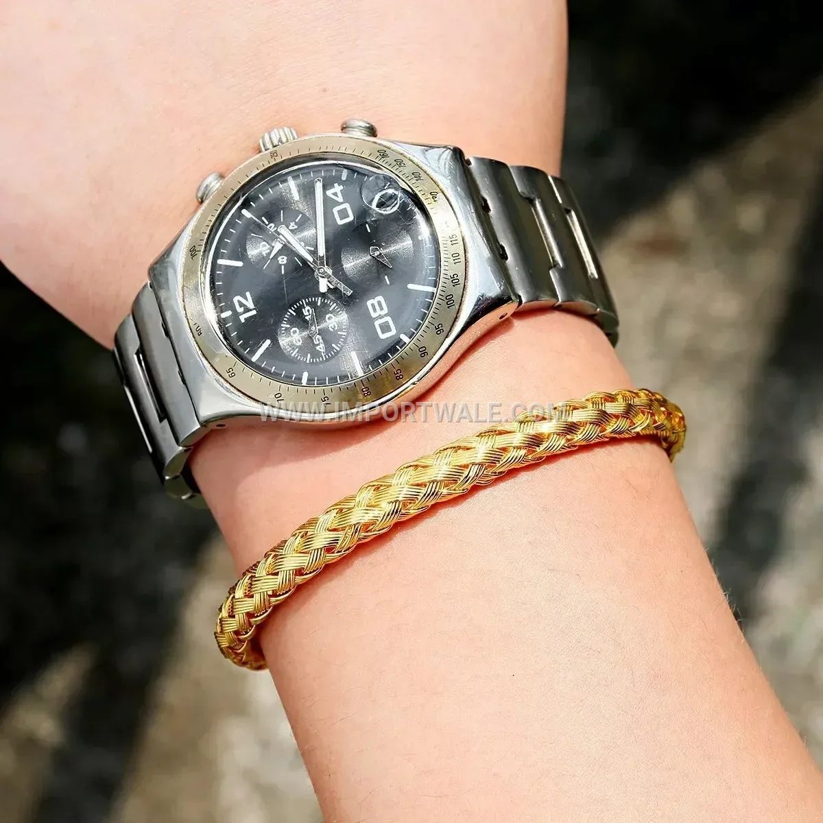 Multi-Layer Faux Leather Open Bangle Bracelet With Heart Detail