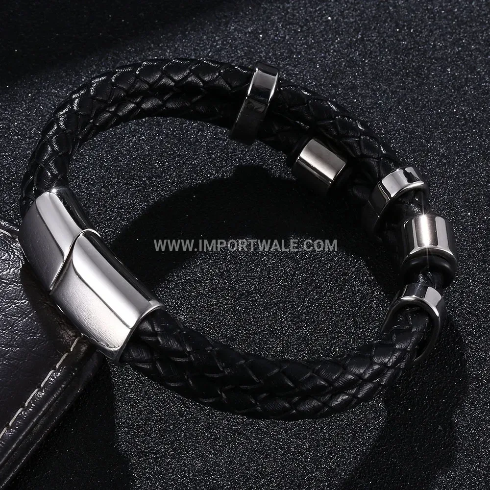 Men's Triple-Row Solid Copper Detachable Magnetic Bracelet