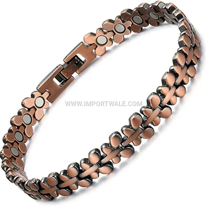 Women's Adjustable Butterfly Titanium Steel Magnetic Bracelet