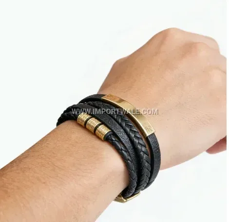 Bohemian Crystal and Feather Accent Wide Leather Cuff Bracelet