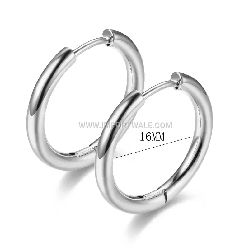 Minimalist Classic Stainless Steel Hoop Earrings