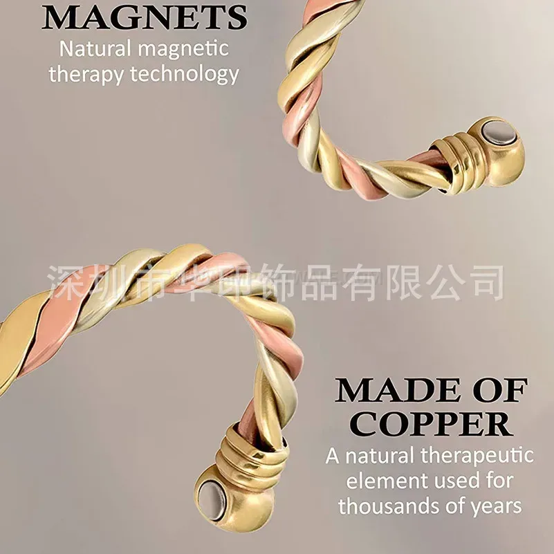 Twisted Wire Eco Copper Bio Magnetic Adjustable Therapy Bracelet