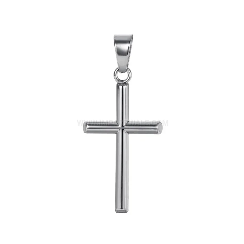 Chic Vintage Gold Plated Cross Pendant with Rhinestone Accents