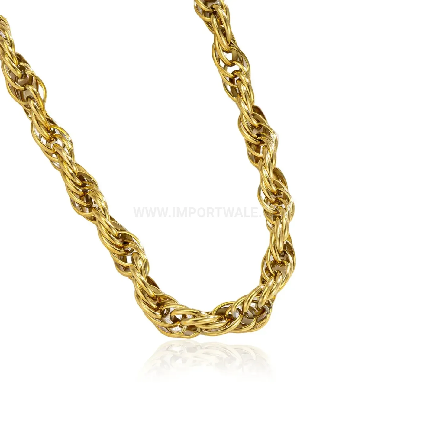 Designer Unisex Stainless Steel Twist Rope Chain Necklace