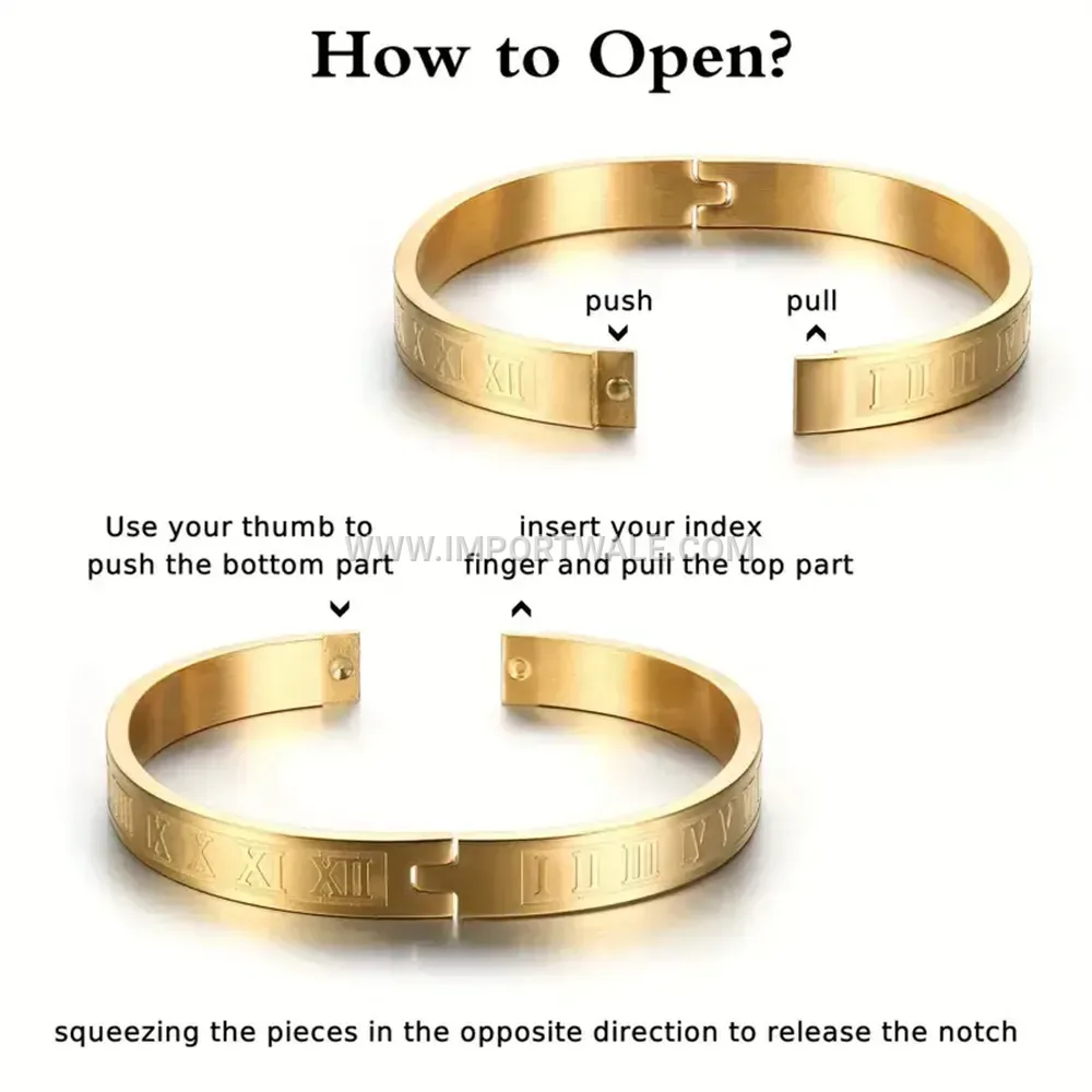 Woven Stainless Steel Bangle Bracelet Set With Crown Motif