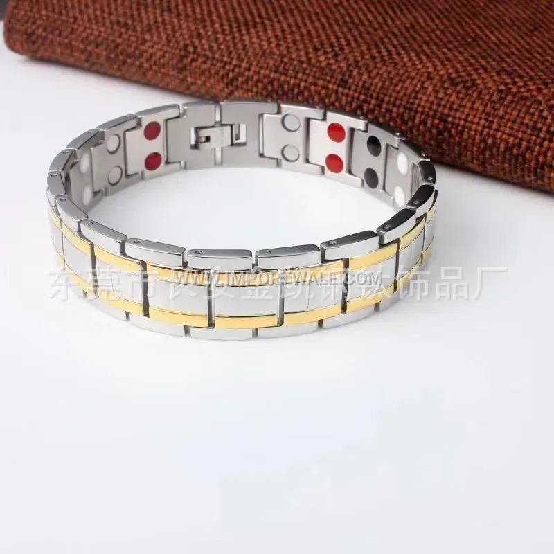 Men's Modern Stainless Steel Magnetic Link Bracelet