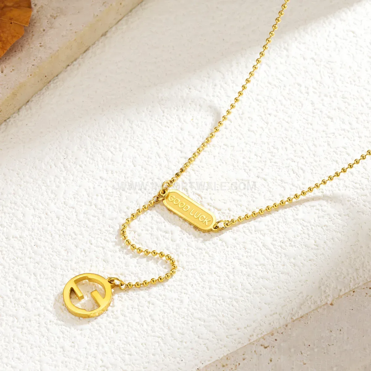 Classic Stainless Steel Sunflower Pendant Chain Necklace